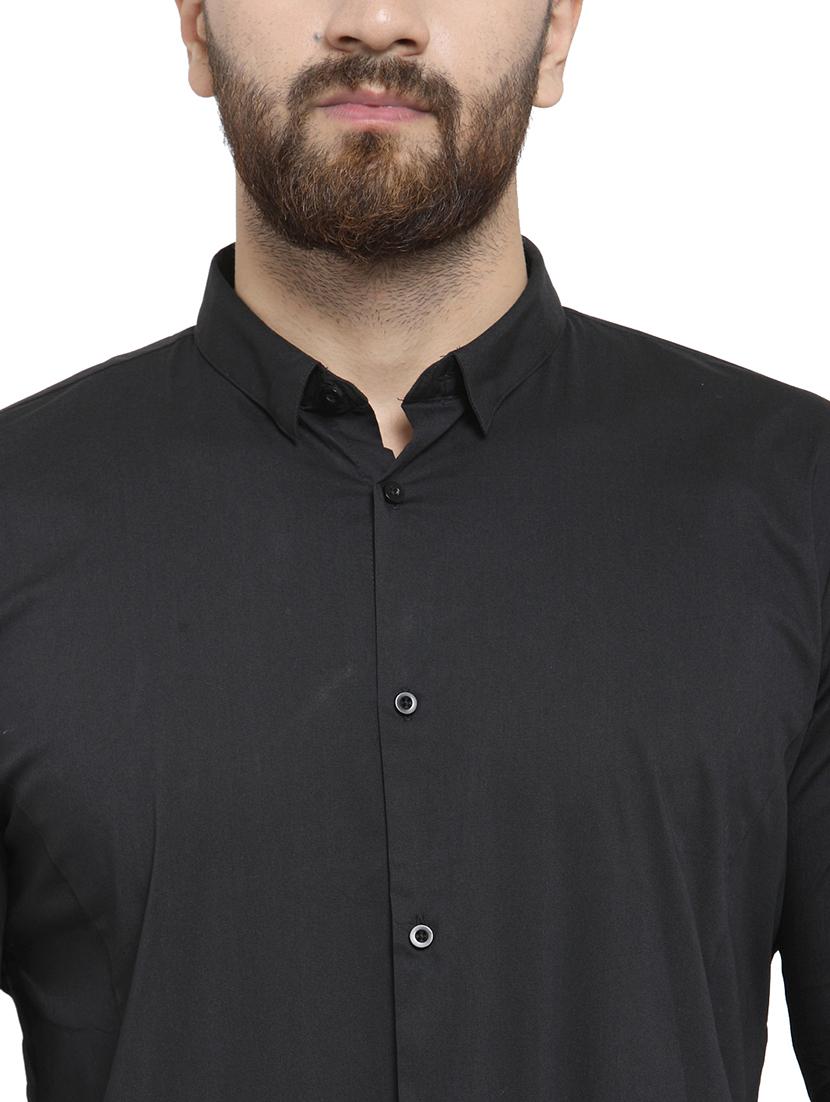 black solid casual shirt - 17337442 - Zoom Image - 5