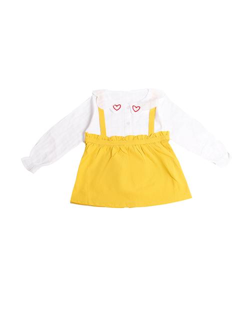 yellow cotton regular tops & tee - 17337523 - Standard Image - 1