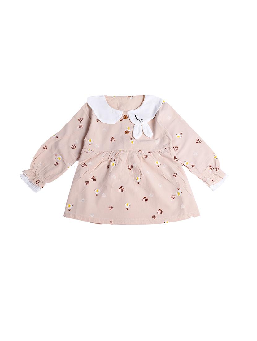 beige cotton regular tops & tee - 17337526 - Zoom Image - 1
