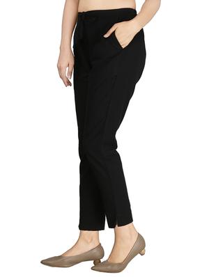 drawstring waist peg trousers - 17337546 - Standard Image - 2
