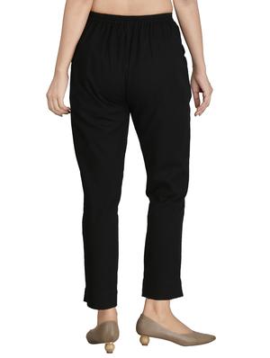 drawstring waist peg trousers - 17337546 - Standard Image - 3