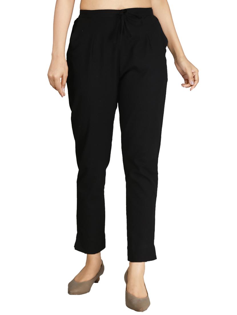 drawstring waist peg trousers - 17337546 - Zoom Image - 1