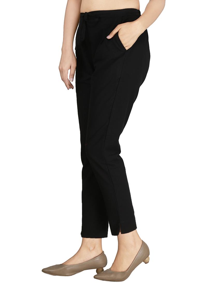 drawstring waist peg trousers - 17337546 - Zoom Image - 2