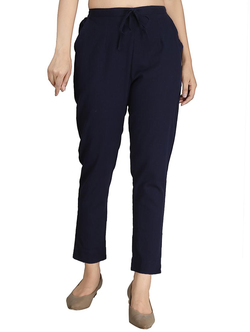 drawstring waist peg trousers - 17337548 - Zoom Image - 1