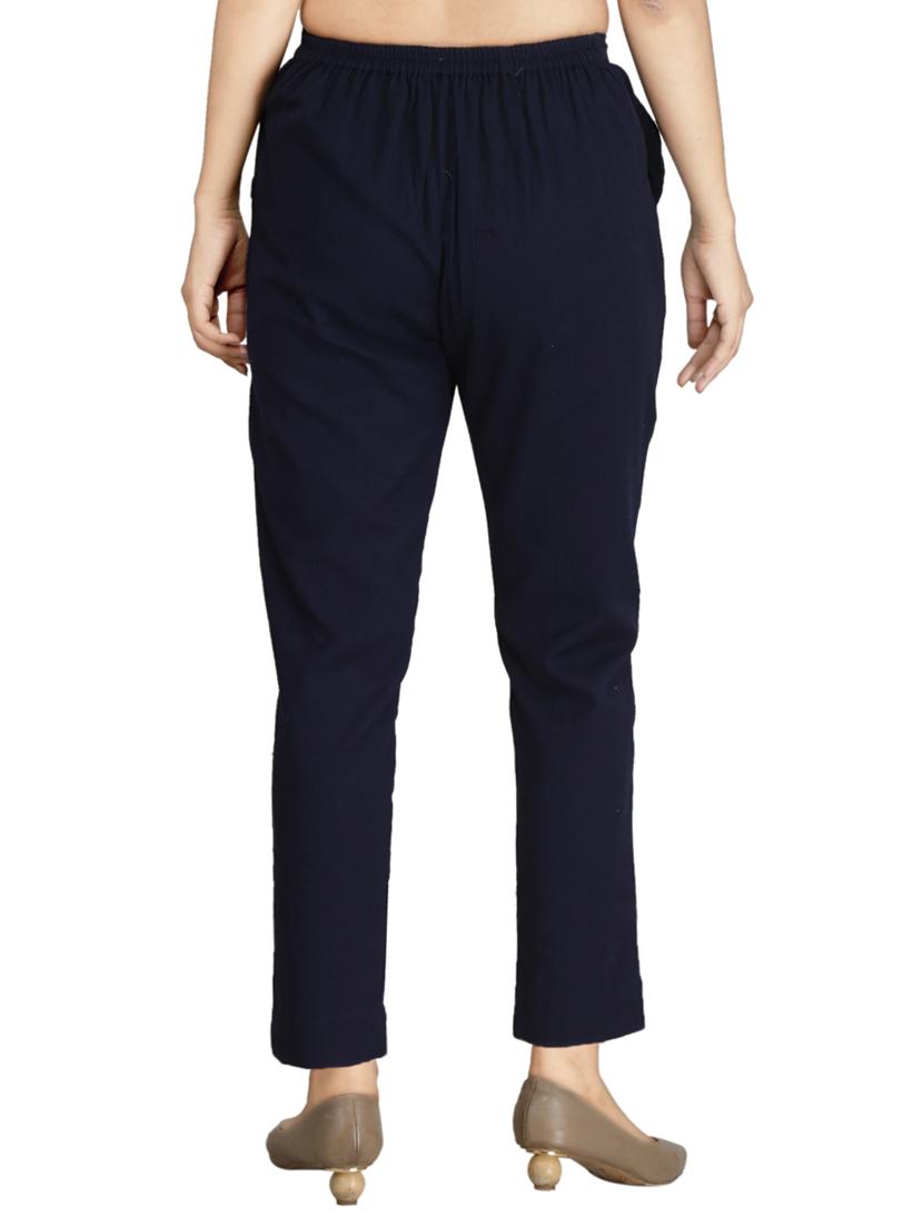 drawstring waist peg trousers - 17337548 - Zoom Image - 3