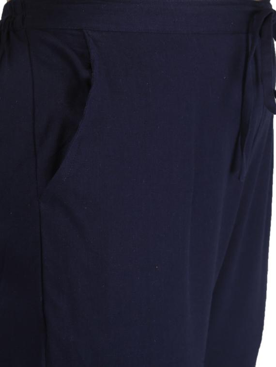 drawstring waist peg trousers - 17337548 - Zoom Image - 4