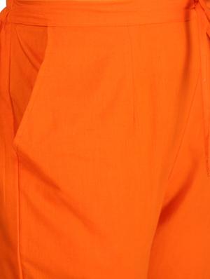 drawstring waist peg trousers - 17337549 - Standard Image - 5