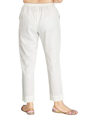 drawstring waist peg trousers - 17337551 - Standard Image - 3