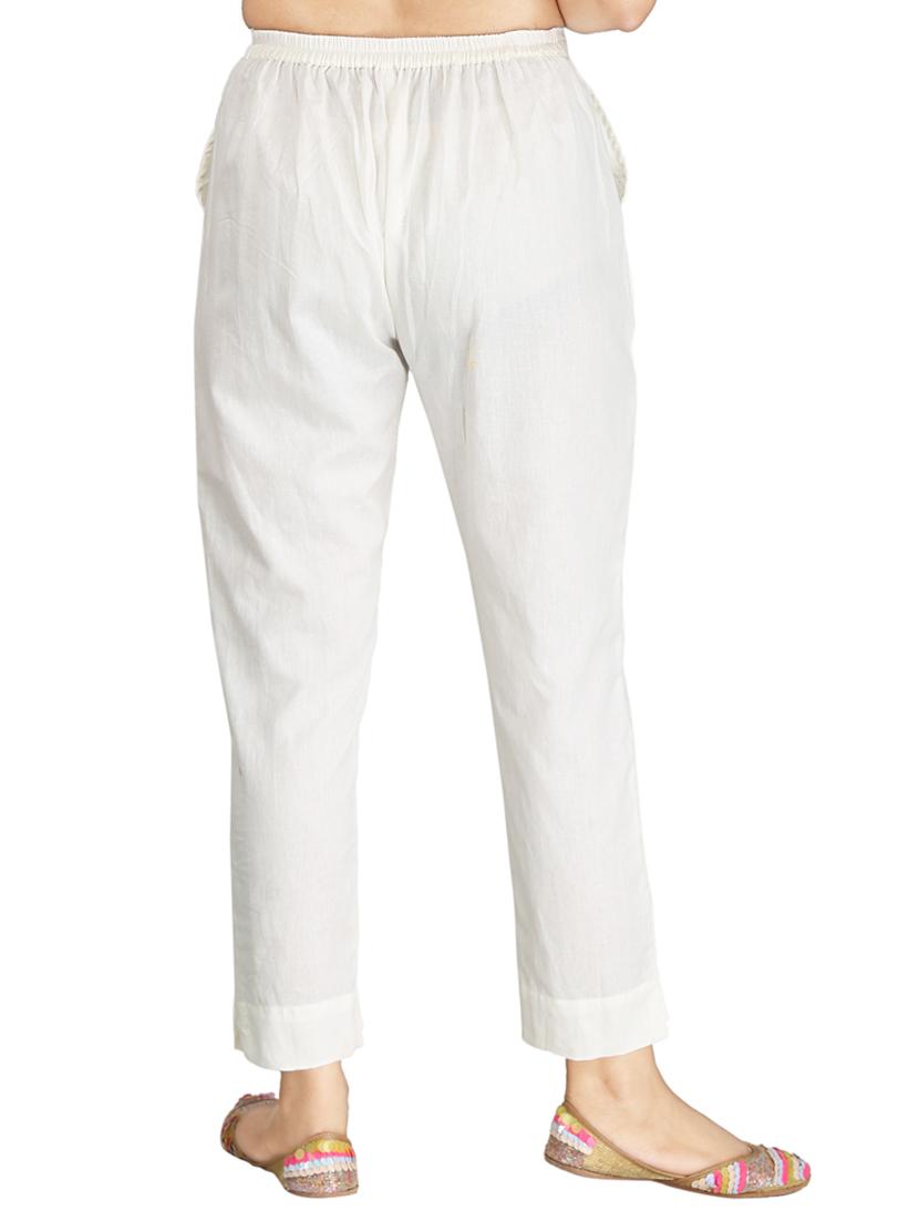drawstring waist peg trousers - 17337551 - Zoom Image - 3