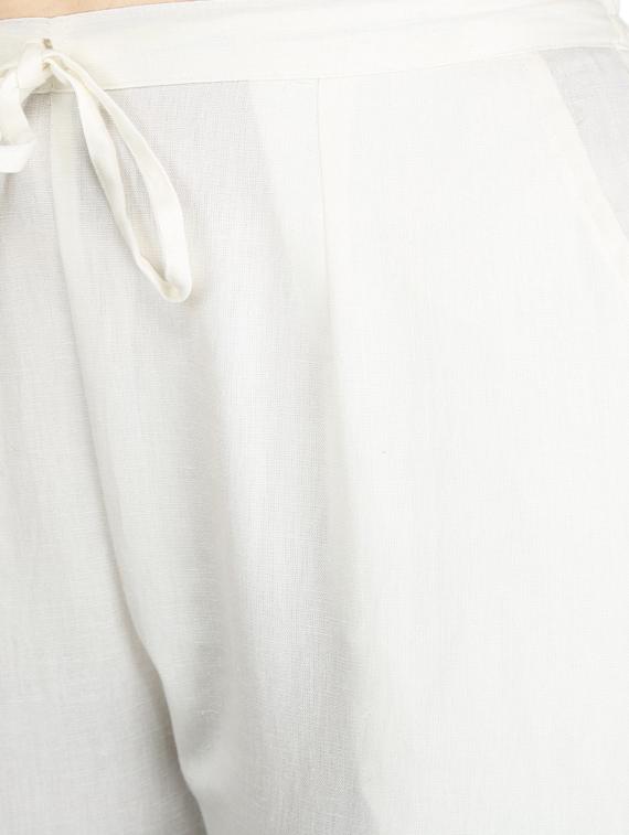 drawstring waist peg trousers - 17337551 - Zoom Image - 4