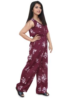 drawstring waist printed jumpsuit - 17337565 - Standard Image - 2