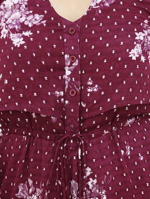 drawstring waist printed jumpsuit - 17337565 - Standard Image - 4