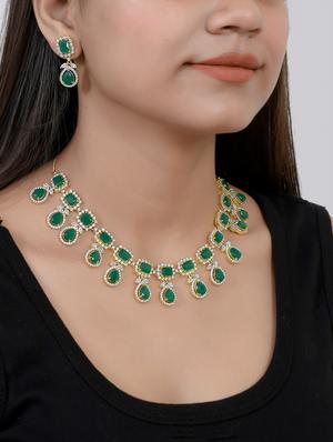 green brass bridal necklace - 17337666 - Standard Image - 5