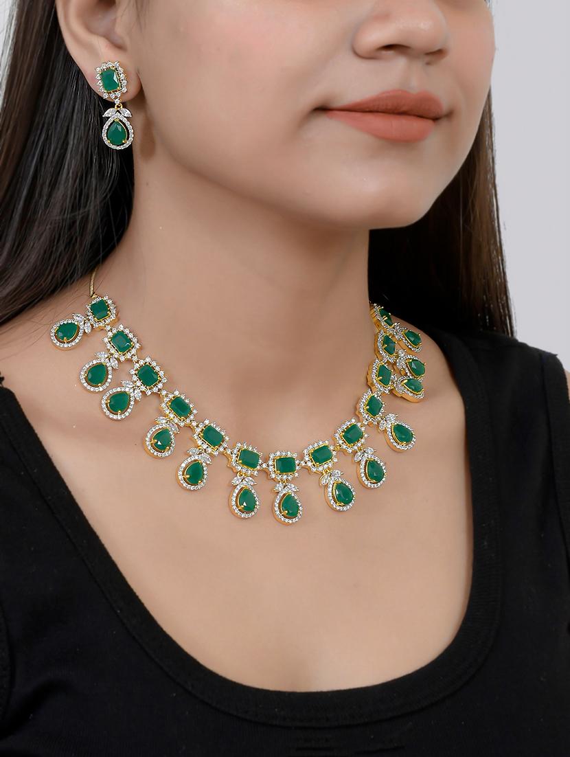 green brass bridal necklace - 17337666 - Zoom Image - 5