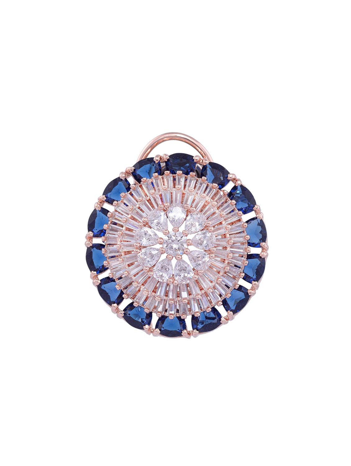blue brass studs earring - 17337965 - Zoom Image - 3
