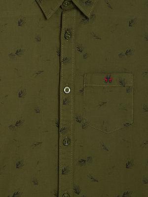 green cotton shirt - 17338028 - Standard Image - 3