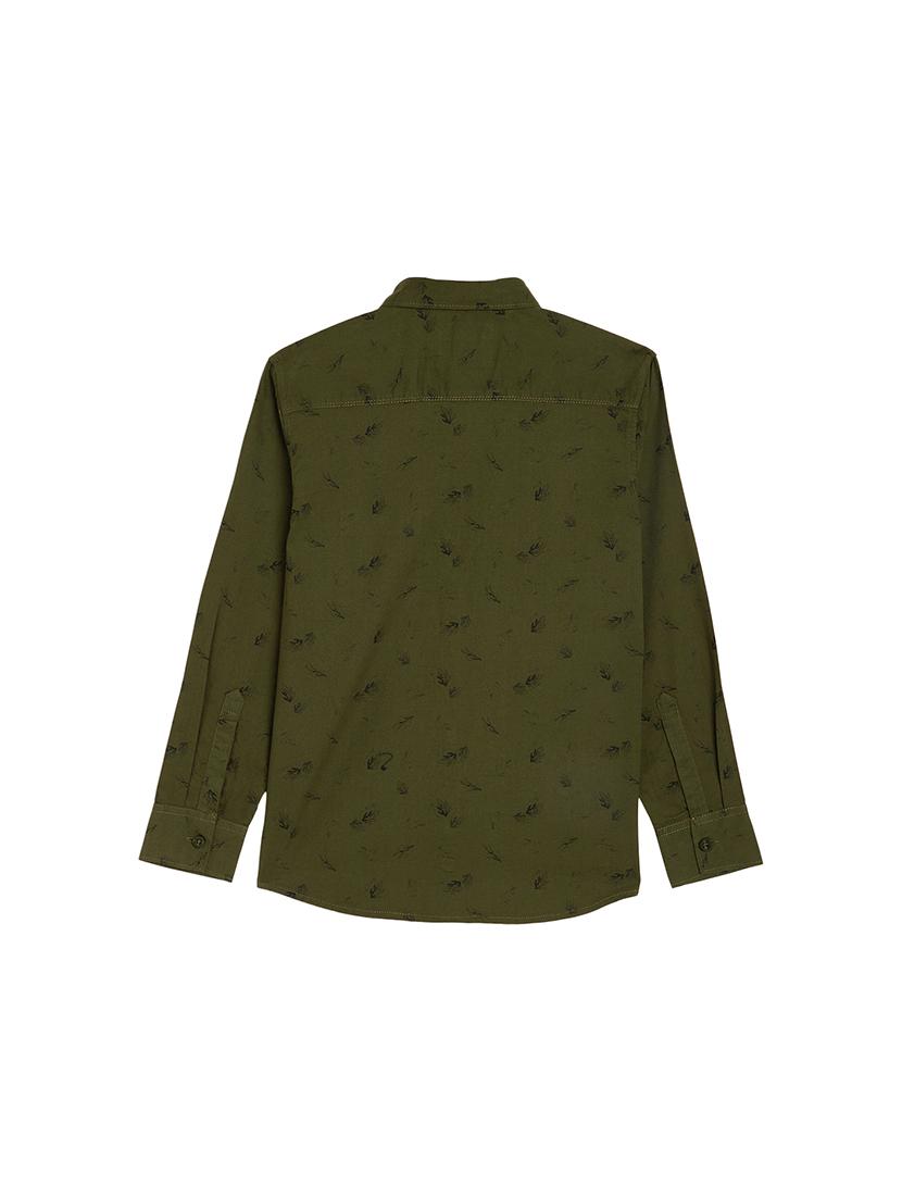 green cotton shirt - 17338028 - Zoom Image - 2
