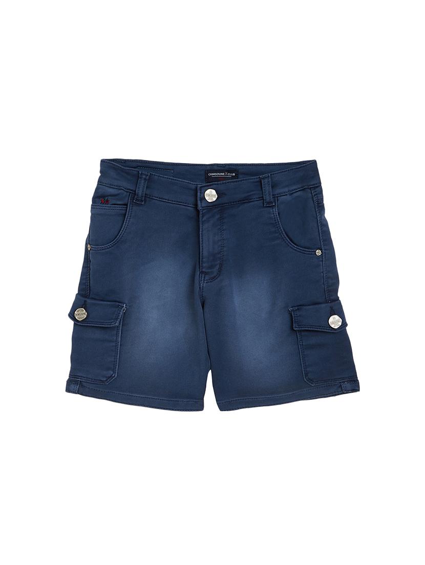 blue cotton shorts shorts - 17338044 - Zoom Image - 1