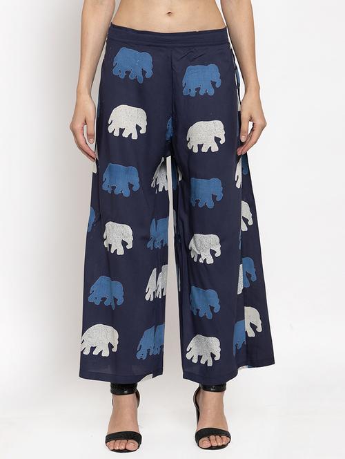 mid rise printed palazzo - 17338441 - Very Small Image - 1