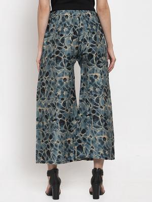 high rise printed palazzo - 17338452 - Standard Image - 3