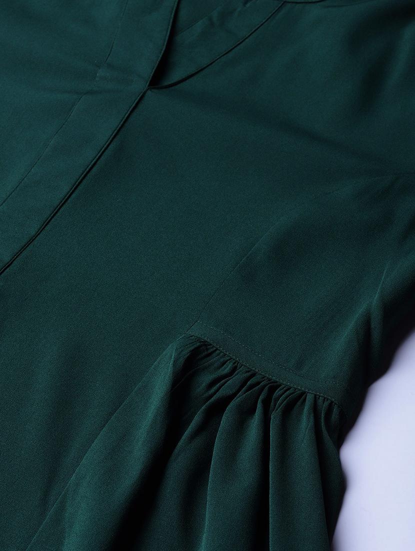 mandarin neck gather detail top - 17338613 - Zoom Image - 4