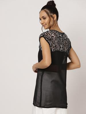 round neck high low top - 17338614 - Standard Image - 3