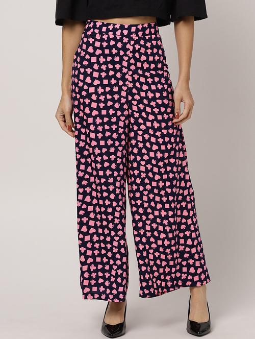mid rise printed palazzo - 17338659 - Standard Image - 1
