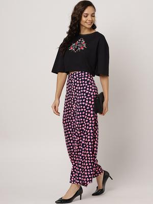 mid rise printed palazzo - 17338659 - Standard Image - 4