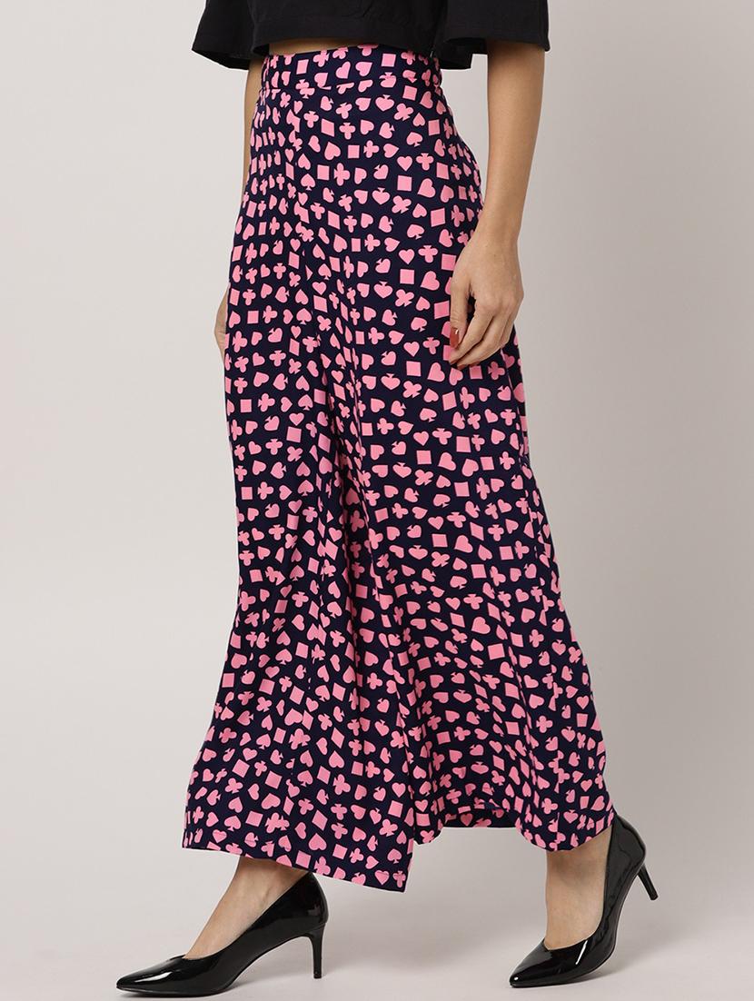 mid rise printed palazzo - 17338659 - Zoom Image - 2