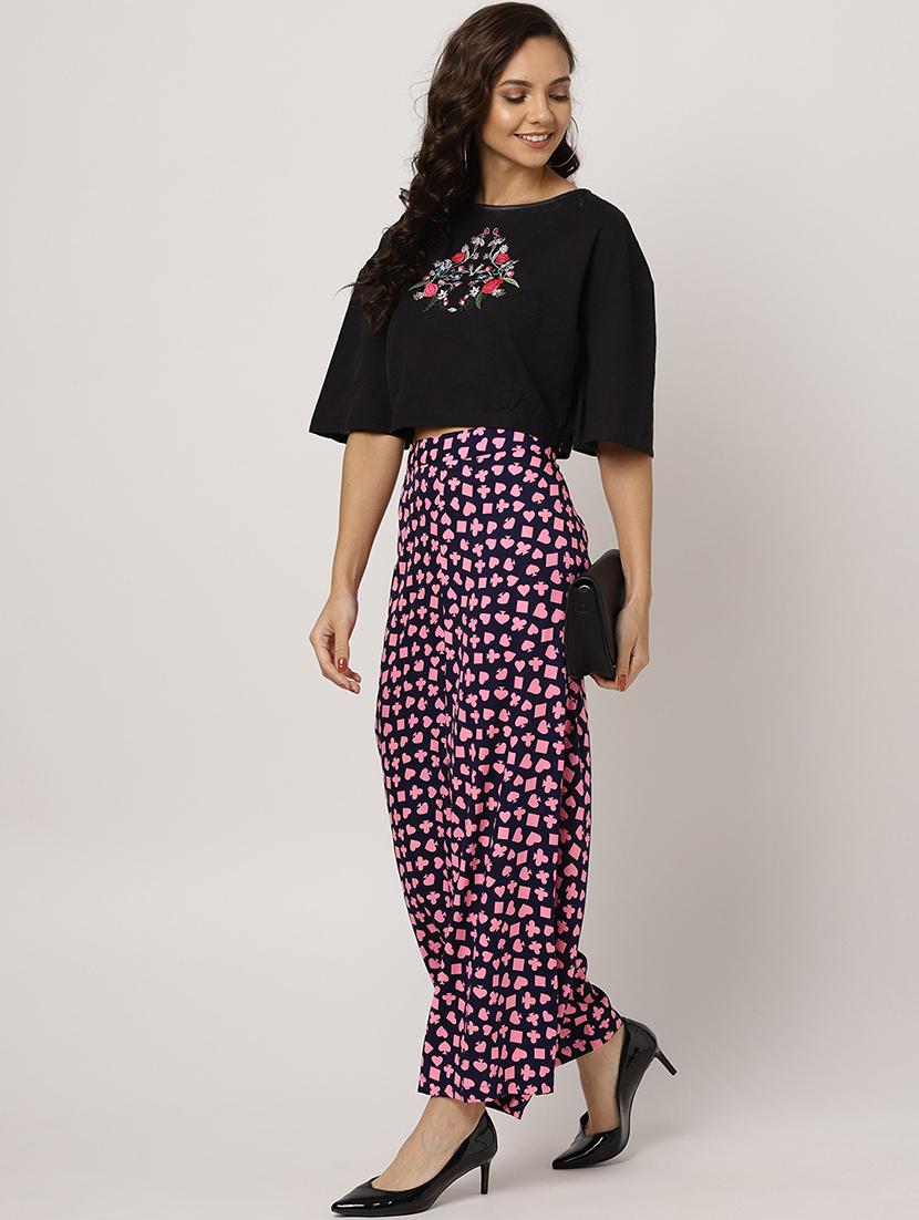 mid rise printed palazzo - 17338659 - Zoom Image - 4