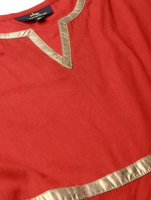 golden lace anarkali kurta - 17338778 - Standard Image - 5