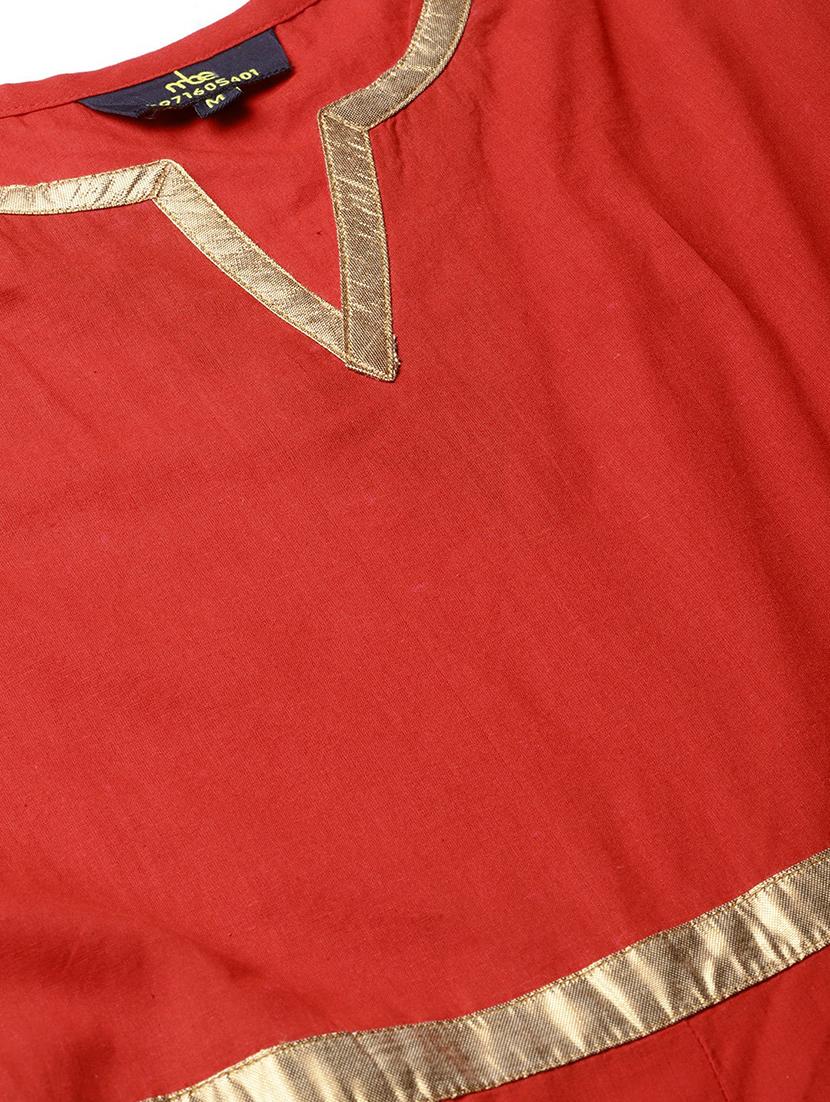 golden lace anarkali kurta - 17338778 - Zoom Image - 5