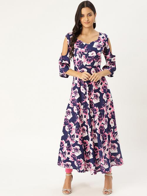 floral flared kurta - 17338844 - Standard Image - 1