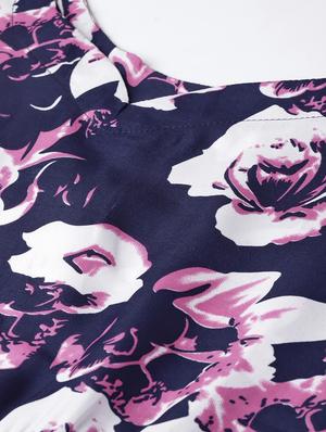 floral flared kurta - 17338844 - Standard Image - 5