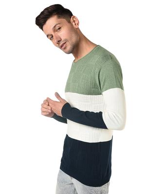 green color block t-shirt - 17338866 - Standard Image - 2