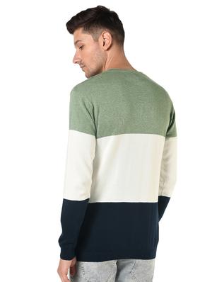 green color block t-shirt - 17338866 - Standard Image - 3