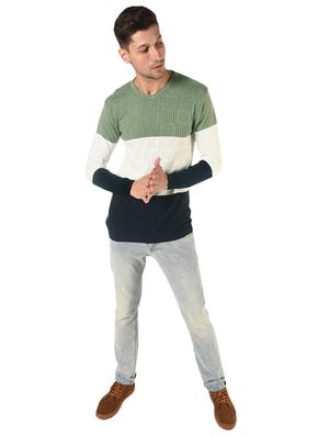 green color block t-shirt - 17338866 - Standard Image - 4