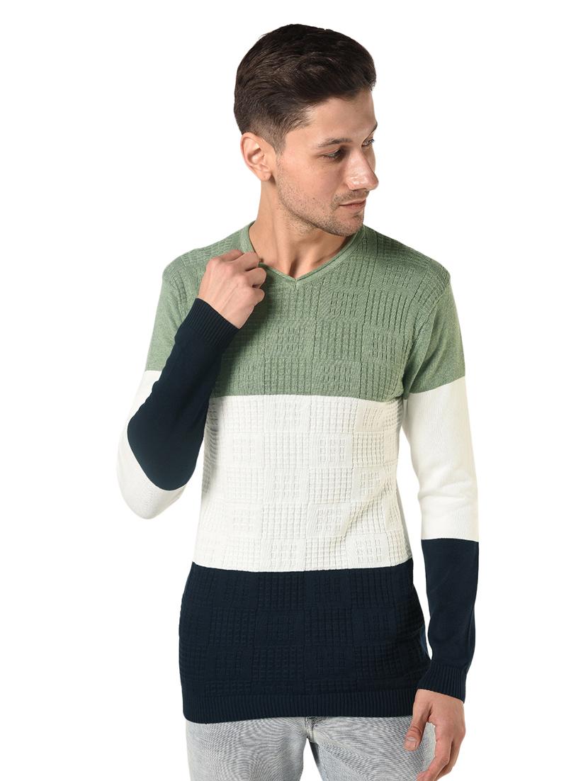 green color block t-shirt - 17338866 - Zoom Image - 1