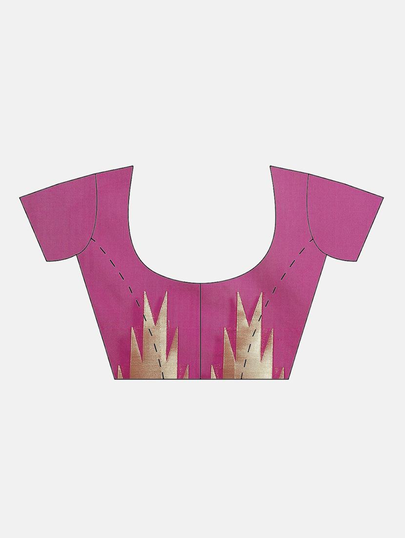 geometrical banarasi saree with blouse - 17338885 - Zoom Image - 3