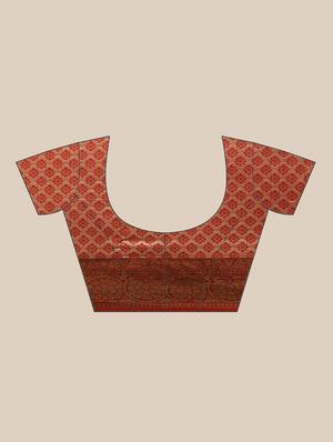 ethnic motifs banarasi saree with blouse - 17338895 - Standard Image - 3