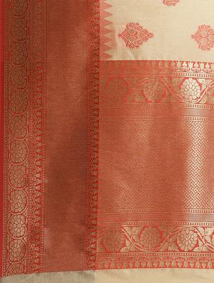 ethnic motifs banarasi saree with blouse - 17338895 - Standard Image - 5