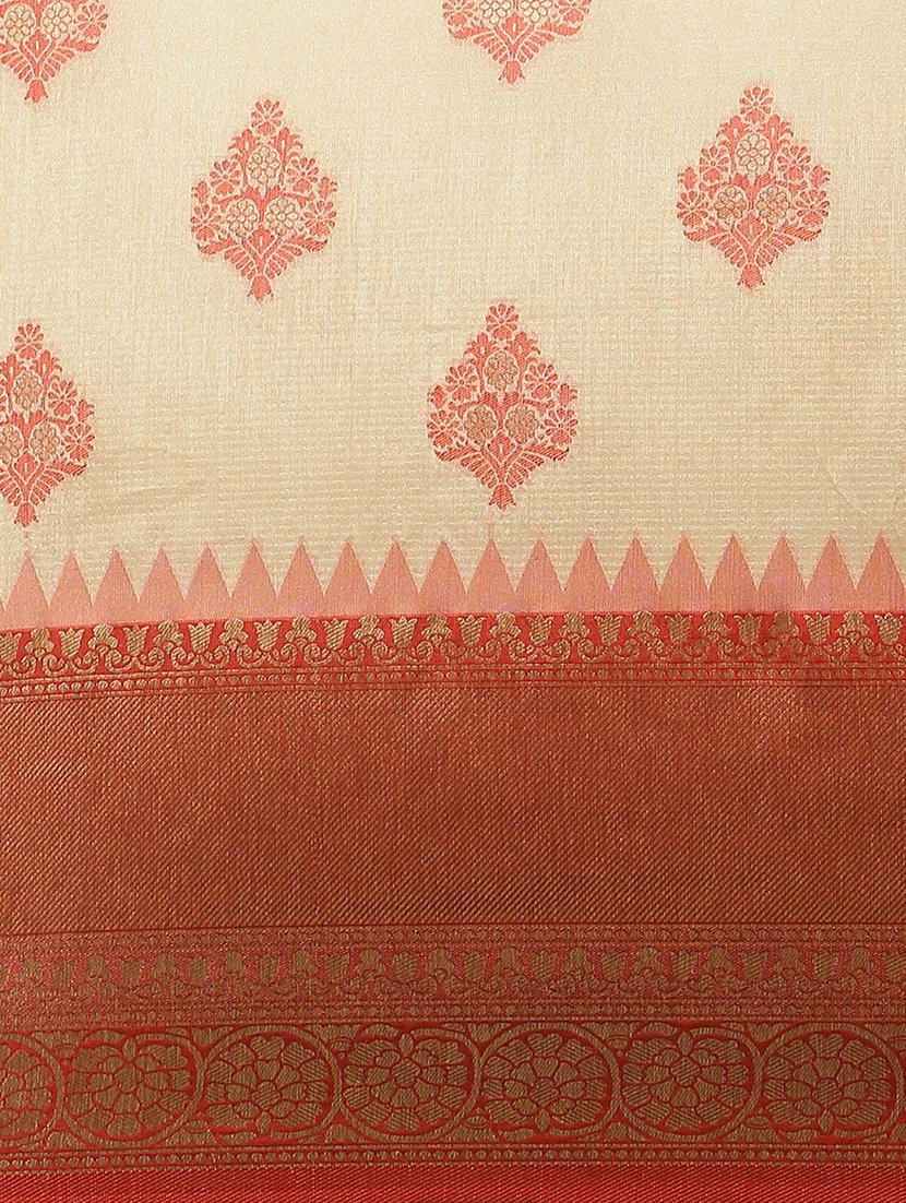 ethnic motifs banarasi saree with blouse - 17338895 - Zoom Image - 4