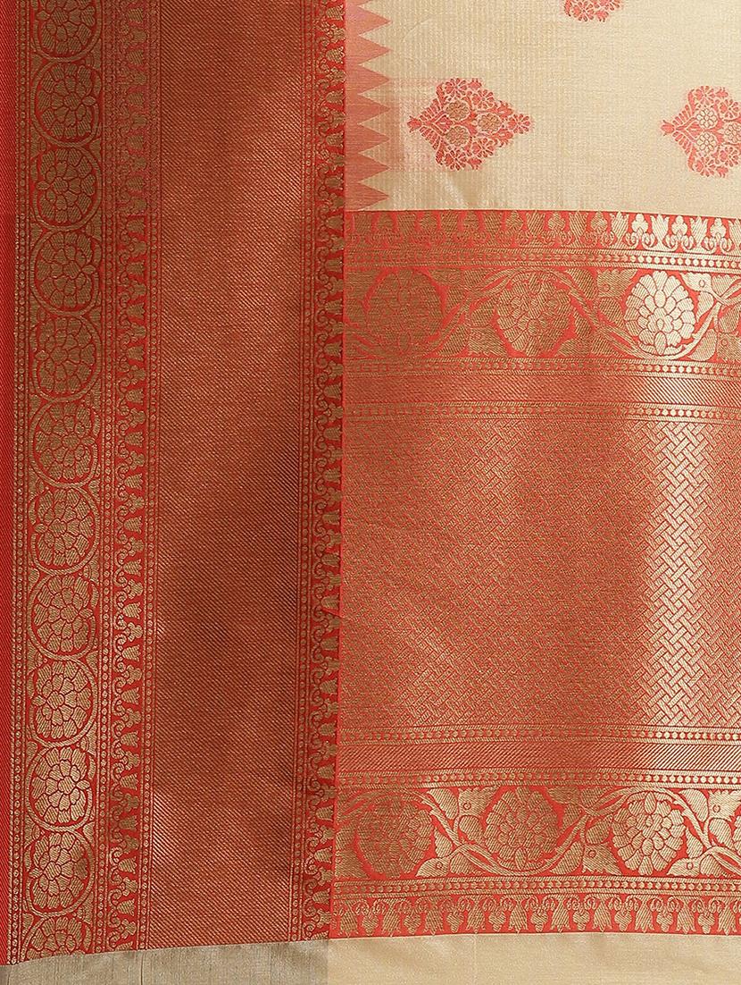 ethnic motifs banarasi saree with blouse - 17338895 - Zoom Image - 5