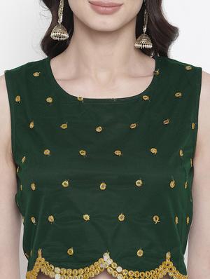 mirror work net blouse - 17338982 - Standard Image - 5