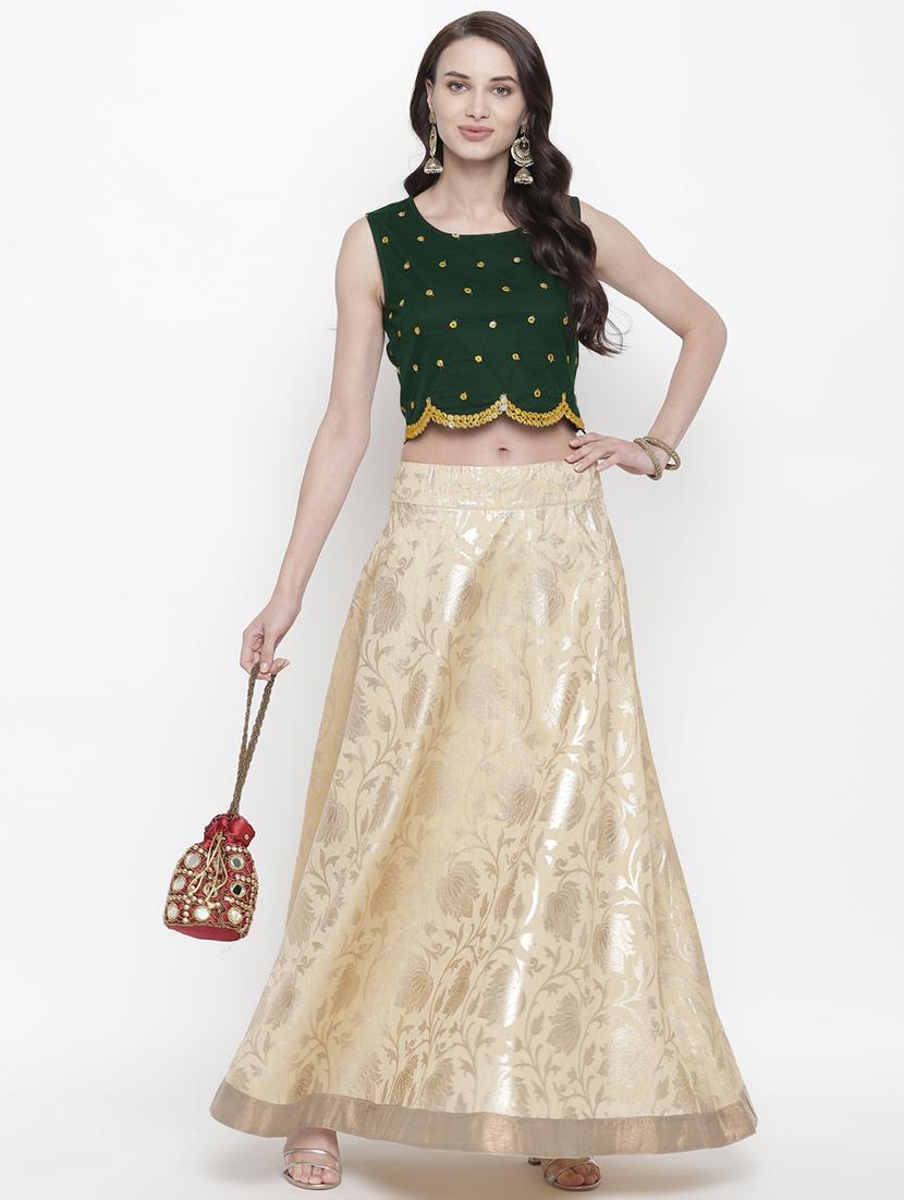 mirror work net blouse - 17338982 - Zoom Image - 4