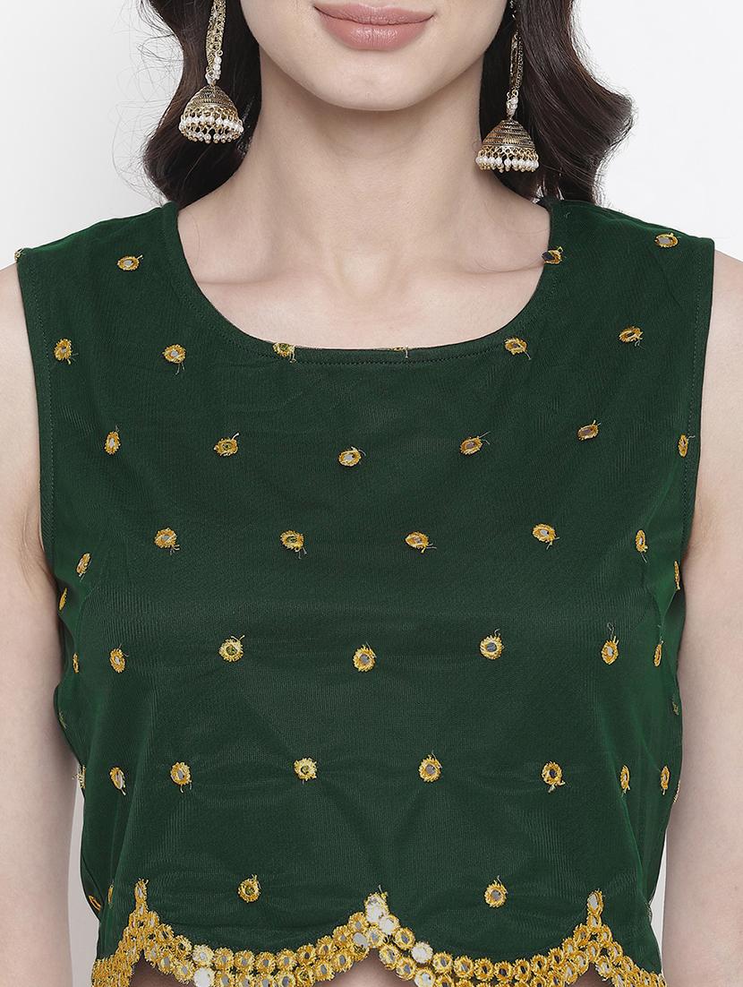 mirror work net blouse - 17338982 - Zoom Image - 5