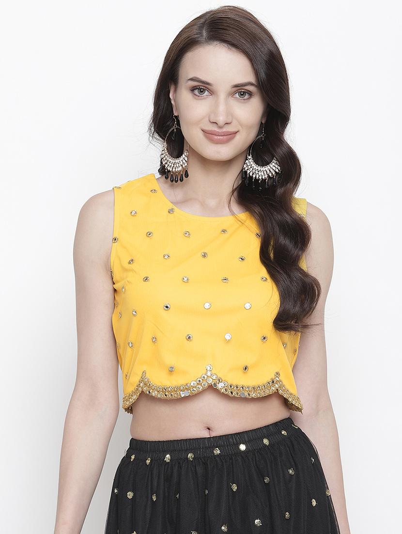 mirror work net blouse - 17338983 - Zoom Image - 1