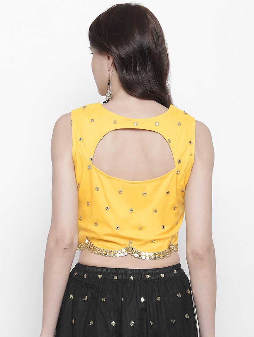 mirror work net blouse - 17338983 - Zoom Image - 3