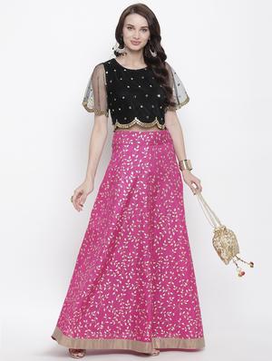 mirror work net blouse - 17338988 - Standard Image - 4