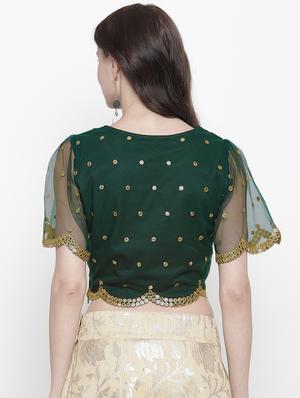 mirror work net blouse - 17338989 - Standard Image - 3